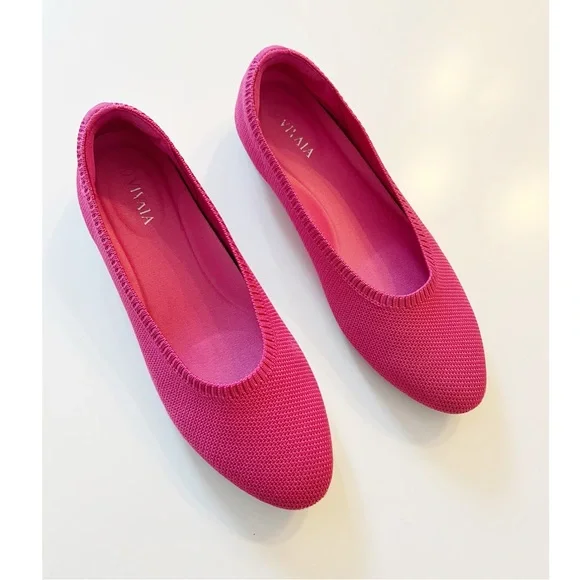 VIVAIA Tamia 2.0 Women's Ballet Flats, Almond Toe Slip On Washable Pitaya 6 - Picture 6 of 15